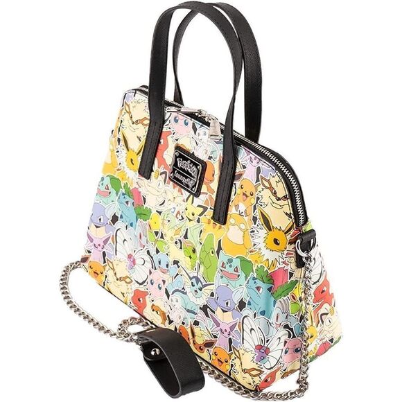 LOUNGEFLY POKEMON RAINBOW OMBRE CROSSBODY PURSE with STRAP - Picture 4 of 5